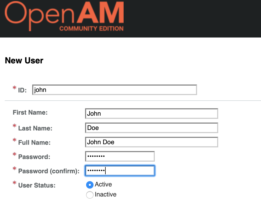 OpenAM Create Cassandra User Account