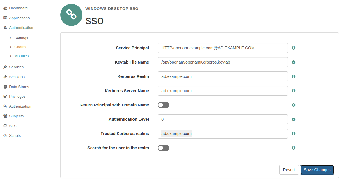 SSO Kerberos New Authentication Module