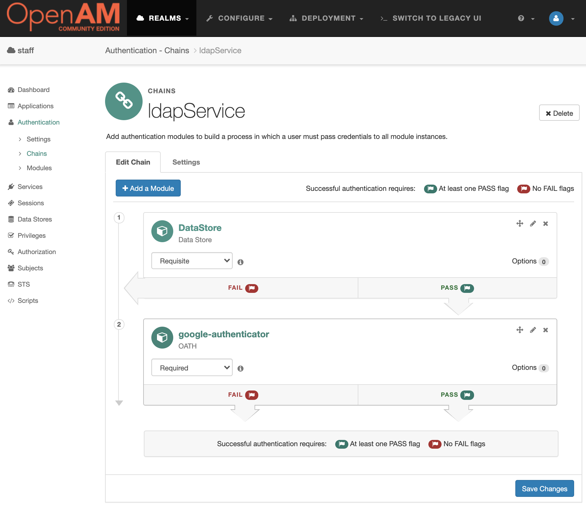 Authentication Chain