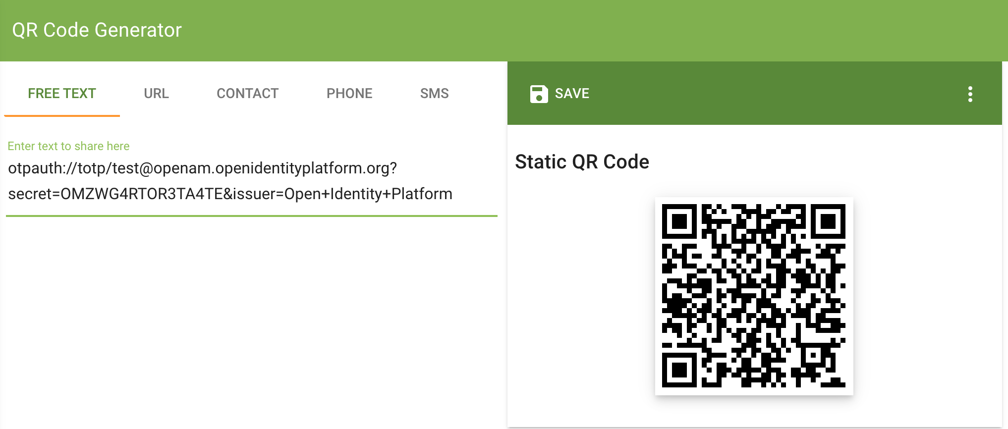 Google Authenticator QR Code