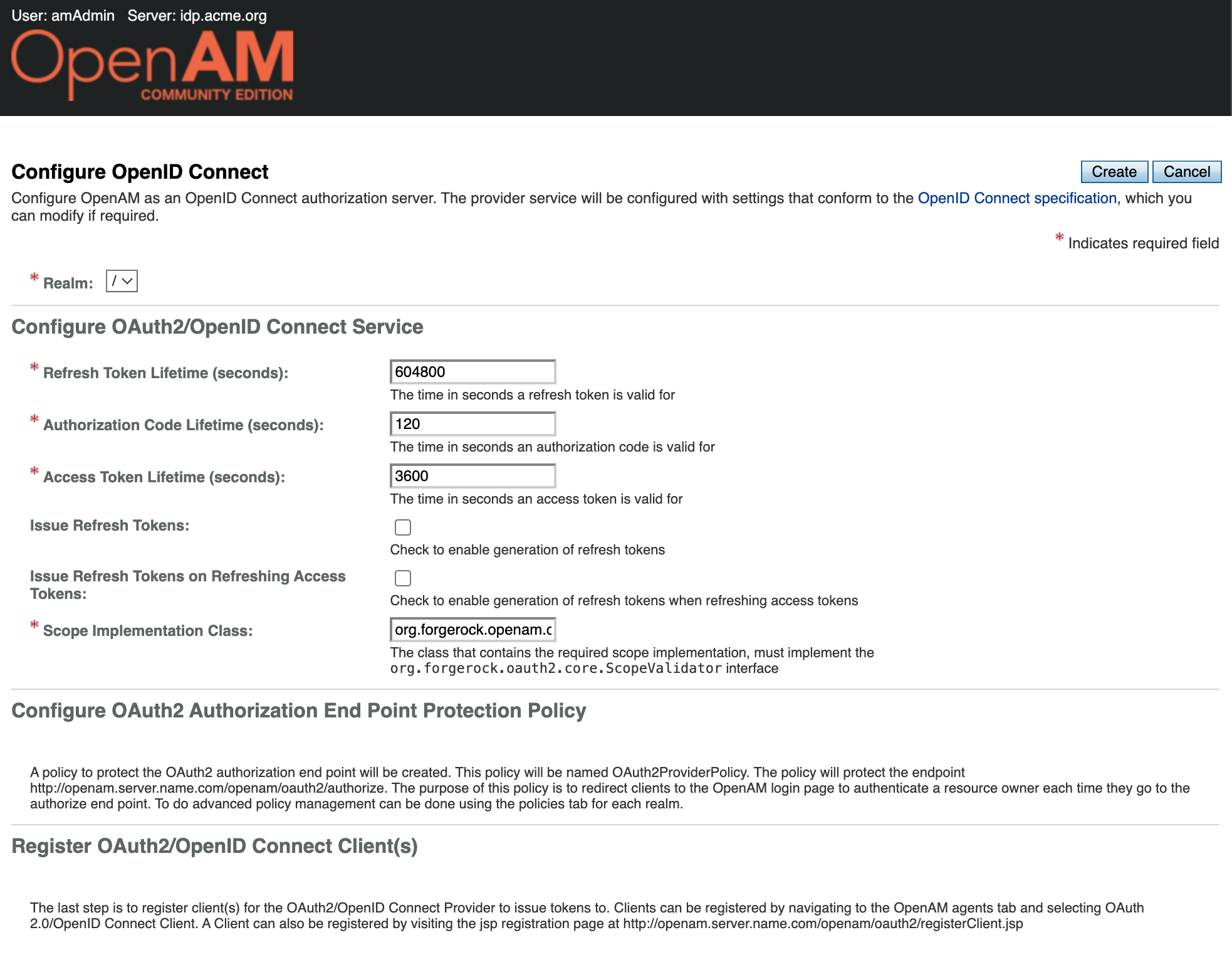 OpenAM OpenID Connect Settings