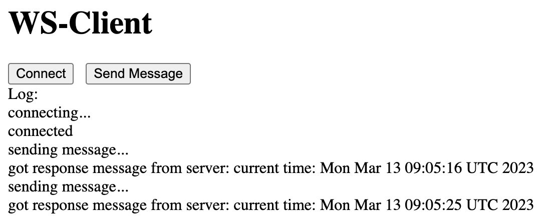 Sample Service WebSocket UI