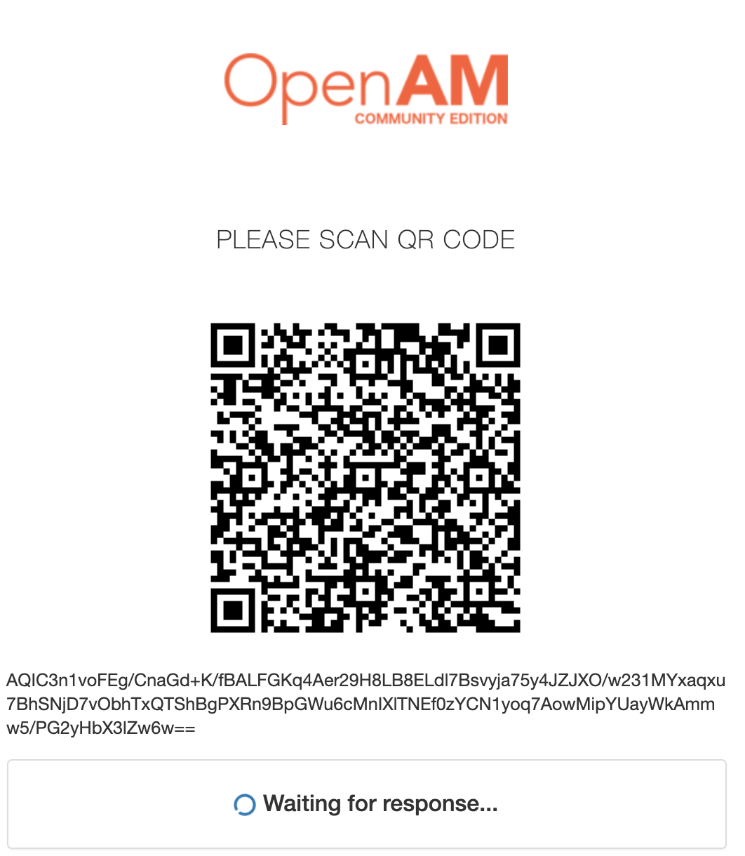 OpenAM QR code page
